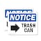 Signmission Trash Can (Right Arrow) Sign With Symbol, 18 in W x Rectangle, Vinyl Decal OS-2PACK-NS-D-1218-L-18724 - alternate 1